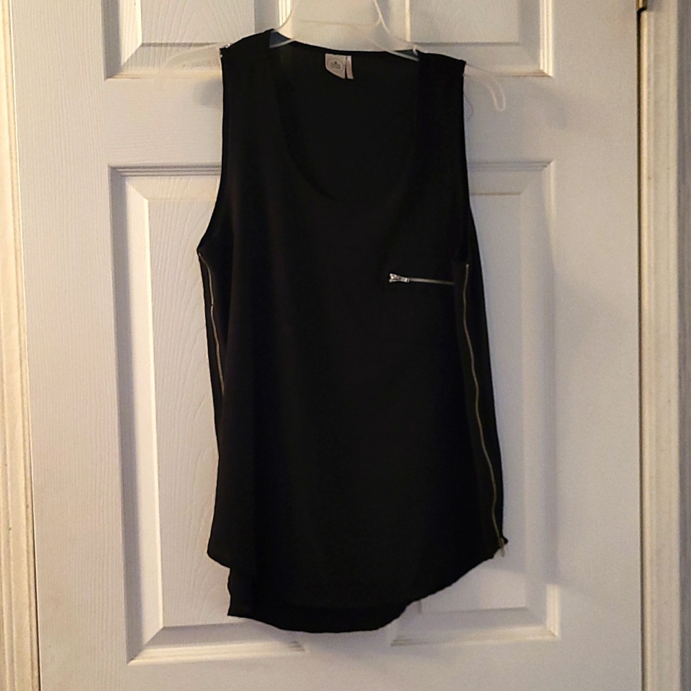 Women's Black Sheer Blouse